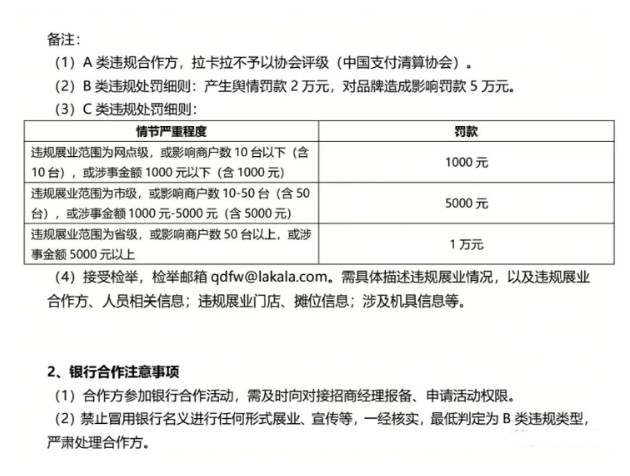 拉卡拉发布《外包机构展业处罚管理办法》3.jpg
